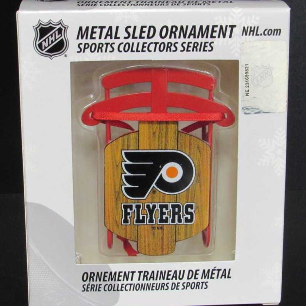 Philadelphia Flyers Metal Sled Ornament