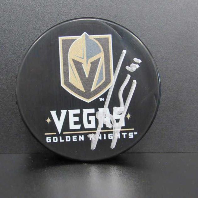 Pierre-Eduoard Bellemare Autographed Vegas Knights Puck