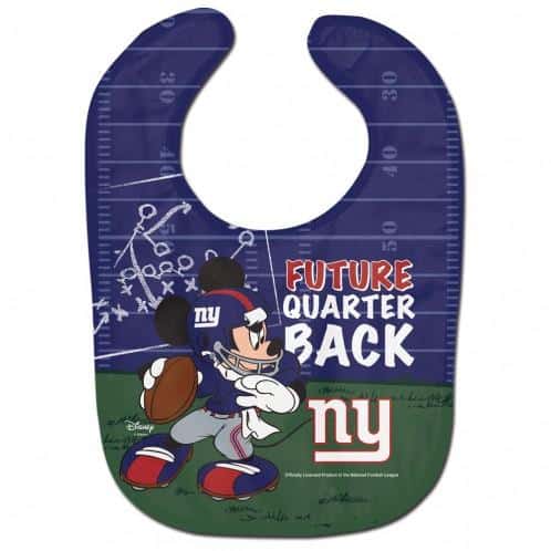 New York Giants / Disney Mickey Mouse All Pro Baby Bib