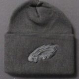 Philadelphia Eagles Knit Hat Black Logo on Black