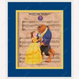 Beauty and the Beast Framed Sheet Music Print