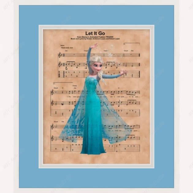 Frozen "Let It Go" Sheet Music Framed Print