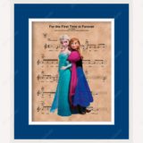Frozen "For the First Time in Forever" Framed Sheet Music Print