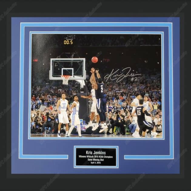 Kris Jenkins Framed Autographed 16x20 Photo Display