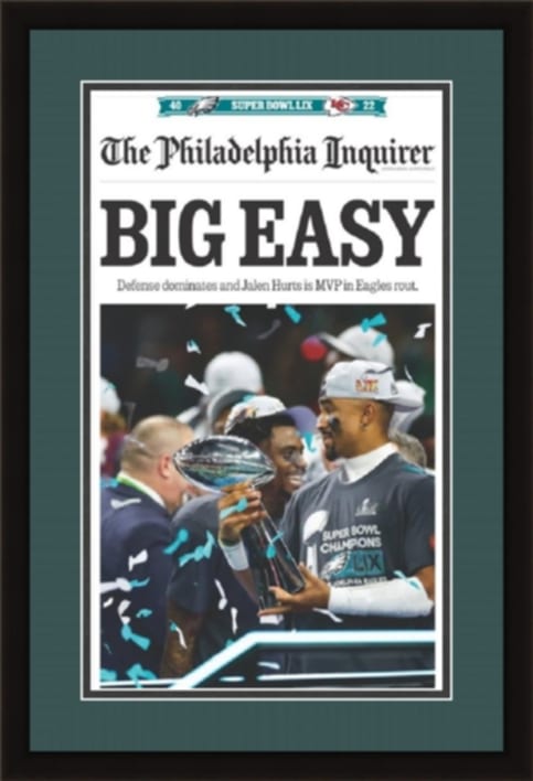 Philadelphia Eagles Super Bowl Champions Framed Original Newspaper ...