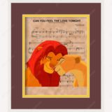 The Lion King "Can You Feel the Love Tonight" Framed Sheet Music Print