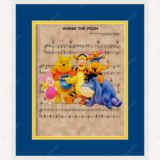 Winnie the Pooh Framed Sheet Music Print