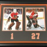 Ron Hextall & Bernie Parent Dual Autographed 8x10 Framed Photo Display