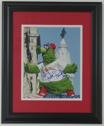 Phillie Phanatic Framed Autographed 8x10 Photo