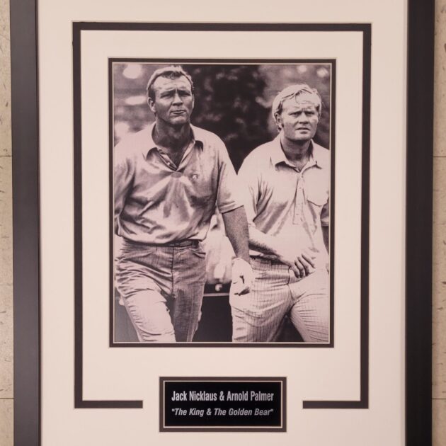 Jack Nicklaus and Arnold Palmer "The King & The Golden Bear" Framed Photo Display