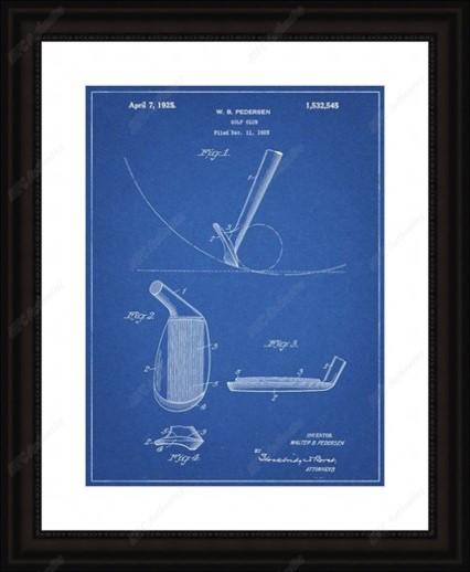 Golf Club Framed Replica Patent