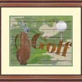 Distressed Golf Framed Print