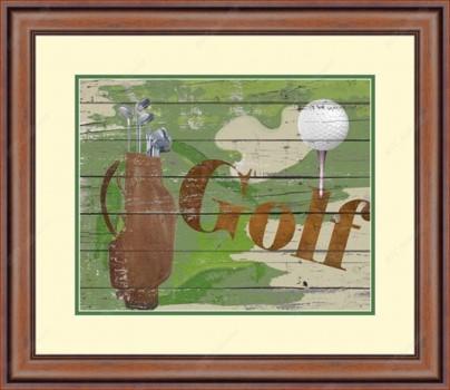 Distressed Golf Framed Print