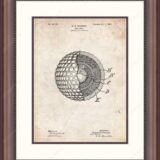 Golf Ball Framed Replica Patent