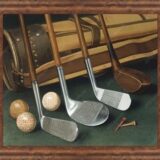 Golf Club Line Up Framed Print