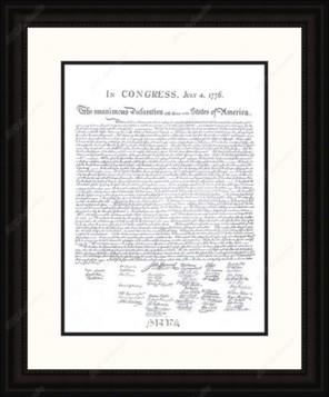 Declaration of Independence Framed Replica Print