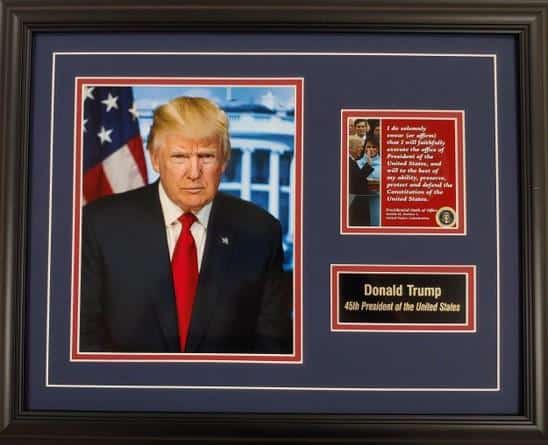 Donald Trump "Presidential Oath" 8x10 Photo Display