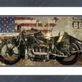 Patriotic Motorcycle Framed Print
