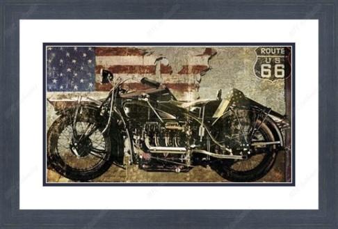 Patriotic Motorcycle Framed Print