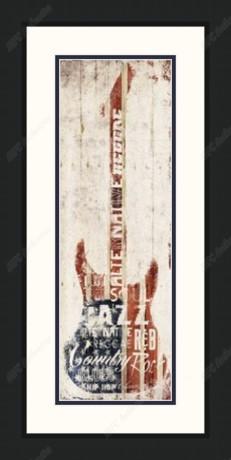 Guitar Word Play USA Framed Print