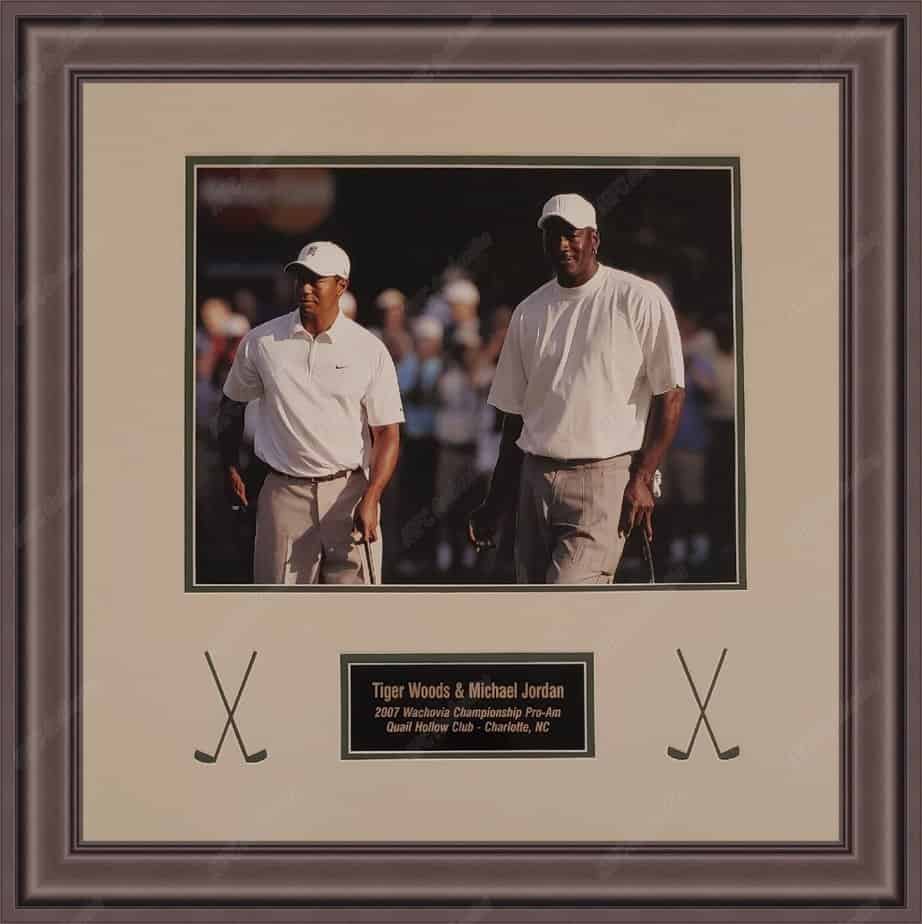 Tiger Woods & Michael Jordan Framed 11x14 Photo Display