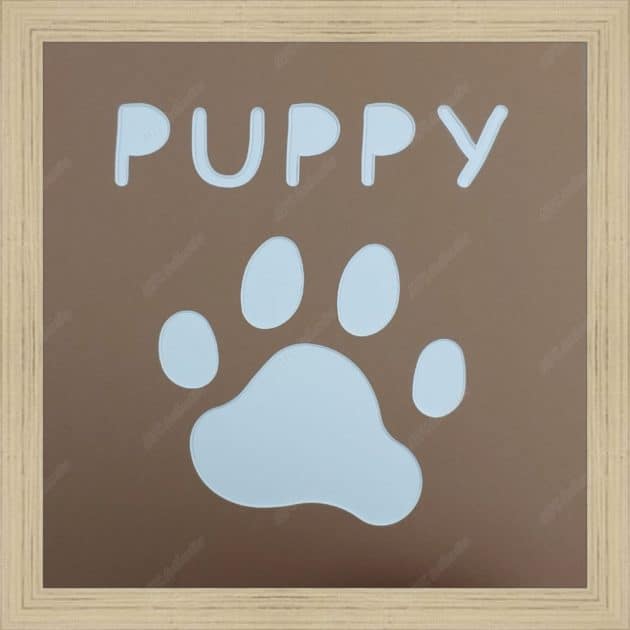 Dog Paw Print Custom Name Framed Photo Collage- Choose Your Frame & Mat Color
