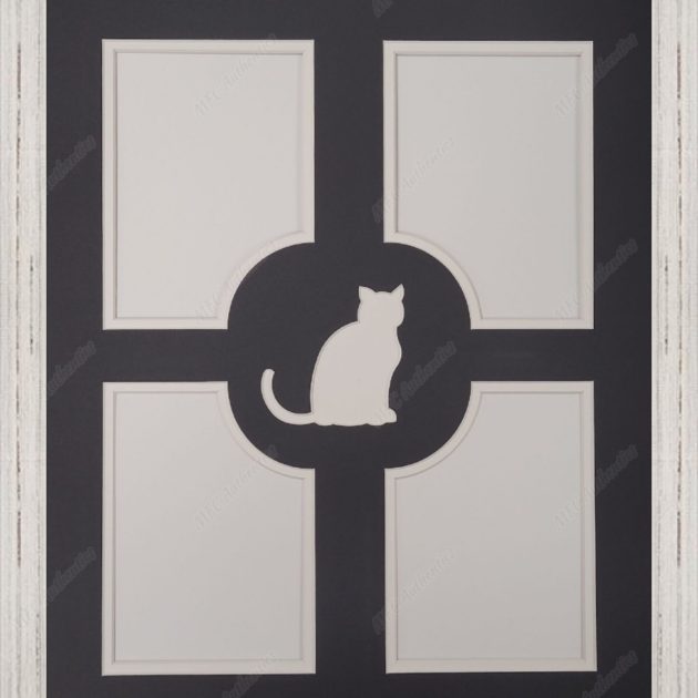 Cat Framed Photo Collage- Choose Your Frame & Mat Color