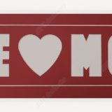 We Heart(Love) Mom Framed Photo Collage- Choose Your Frame & Mat Color