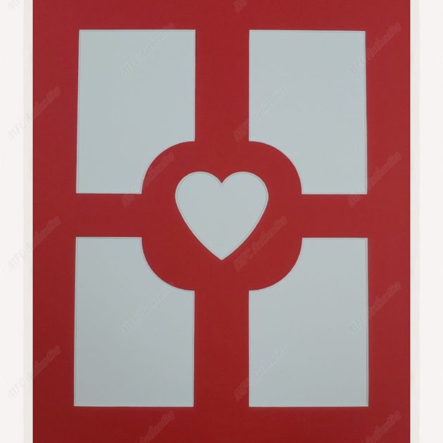 Heart Framed Photo Collage- Choose Your Frame & Mat Color