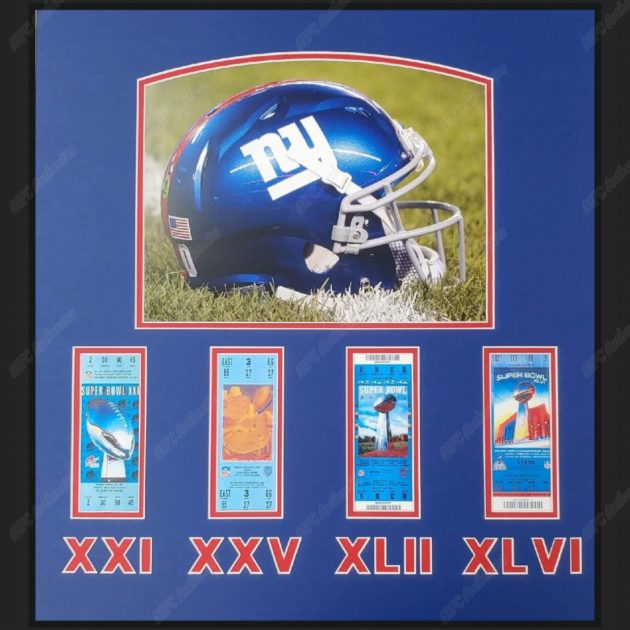 New York Giants Super Bowl Tickets Photo Display