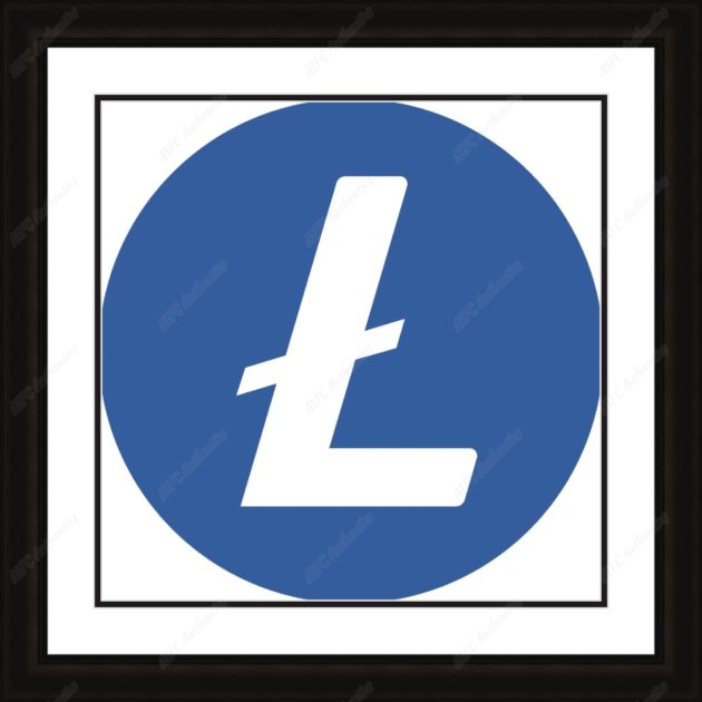 Litecoin Cryptocurrency Logo Framed Print