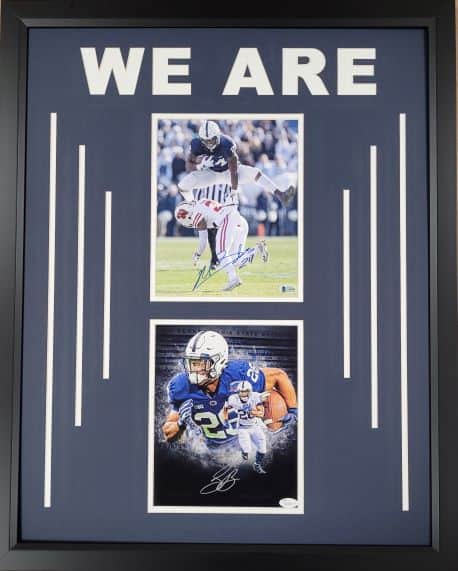 Penn State "We Are" Dual Autographed Framed Photo Display