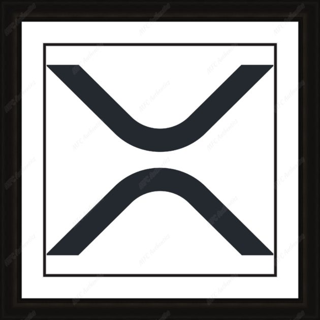 XRP Cryptocurrency Logo Framed Print