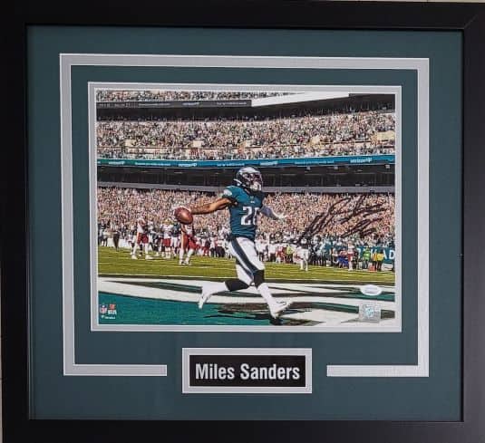 Miles Sanders Framed Autographed 11x14 Photo