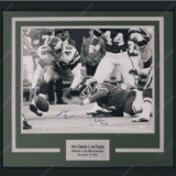 Herm Edwards & Joe Pisarcik Dual Autographed "Miracle at the Meadowlands" Framed 16x20 Photo