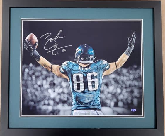 Zach Ertz Autographed Framed 16"x20" Photo