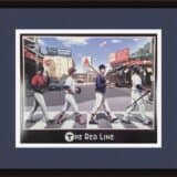 Boston Red Sox "The Red Line" Framed Artwork Print featuring the likes of Pedro Martinez, Carl Yastrzemski, Ted Williams & David Ortiz.