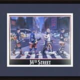 New York Rangers "34th Street" 16x20 Artwork Print, featuring Adam Graves, Mark Messier, Mike Richter & Brian Leetch.