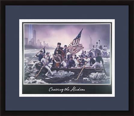 New York Yankees "Crossing the Hudson" Framed Artwork Print, featuring the likes of Derek Jeter, Thurman Munson & George Steinbrenner