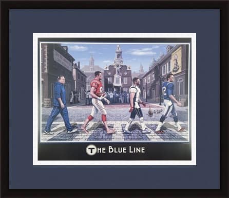 New England Patriots "The Blue Line" 16x20 Print, featuring the likes of Bill Belichick, Rob Gronkowski, Julian Edelman & Tom Brady.